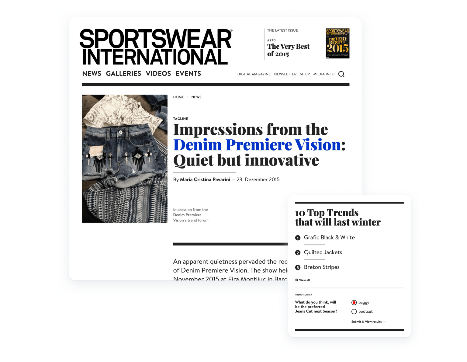 Sportswear Content Modules