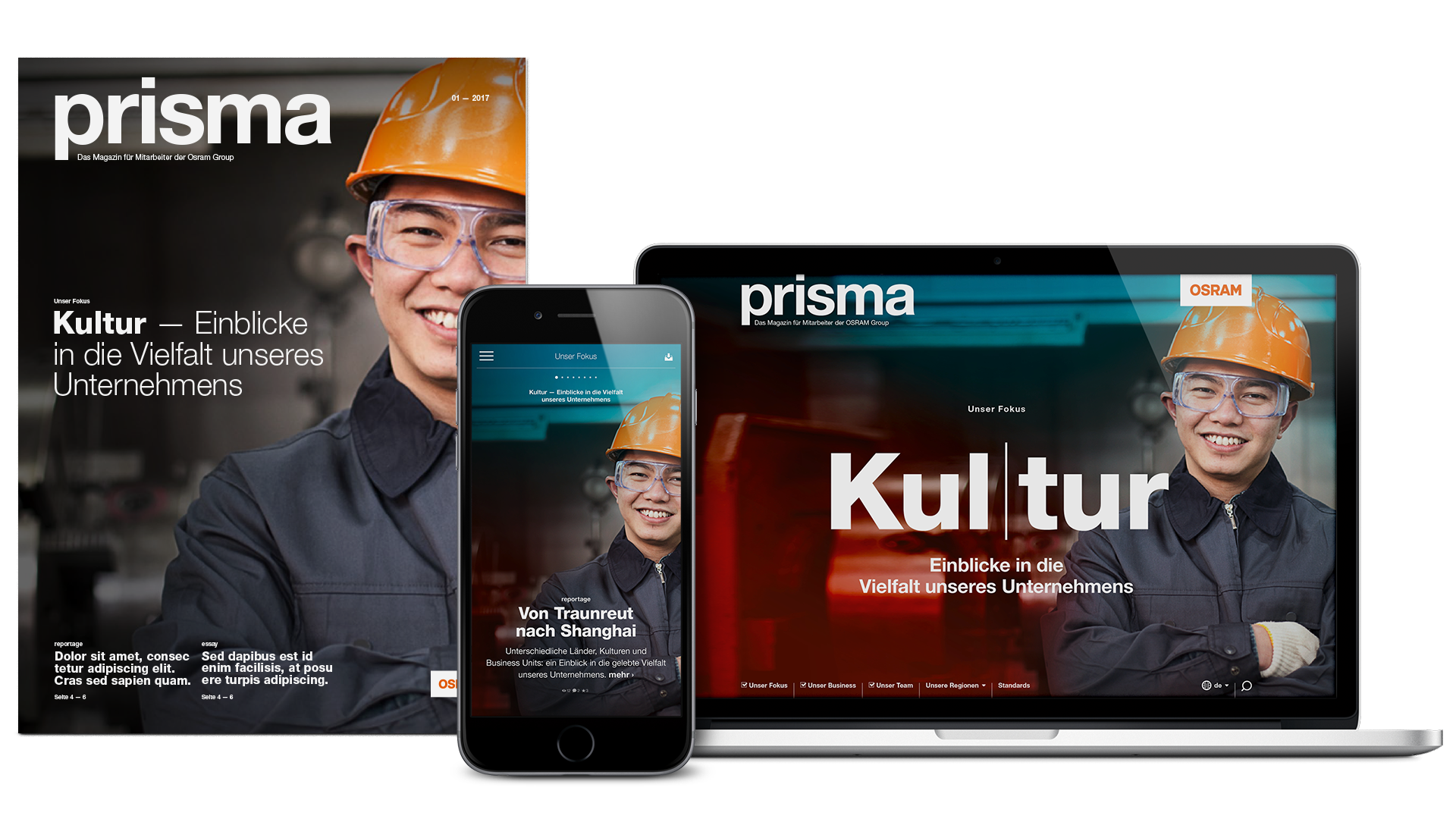 prisma Magazine is published to print, web and native app