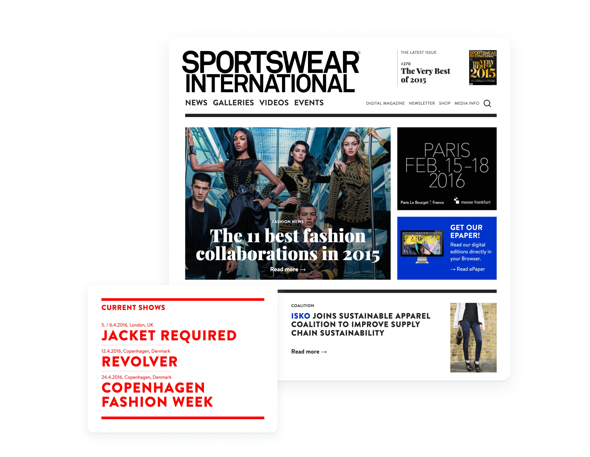 Sportswear Content Modules